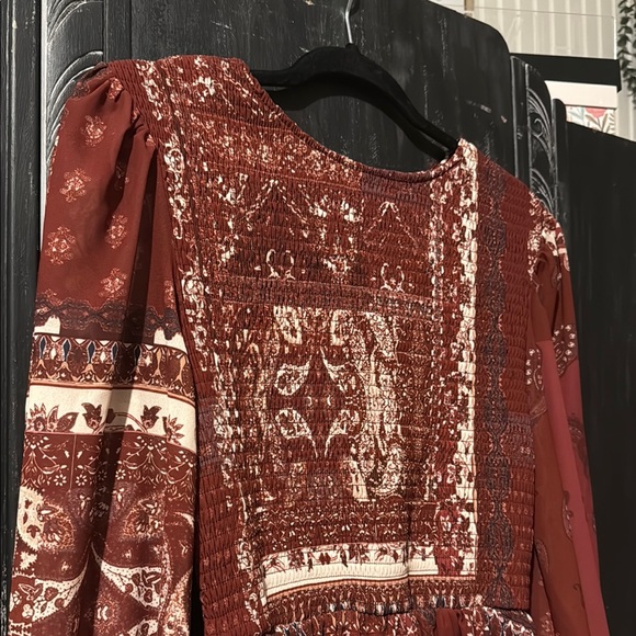 Flying Tomato Red and White Long Sleeve Dress - Picture 2 of 16